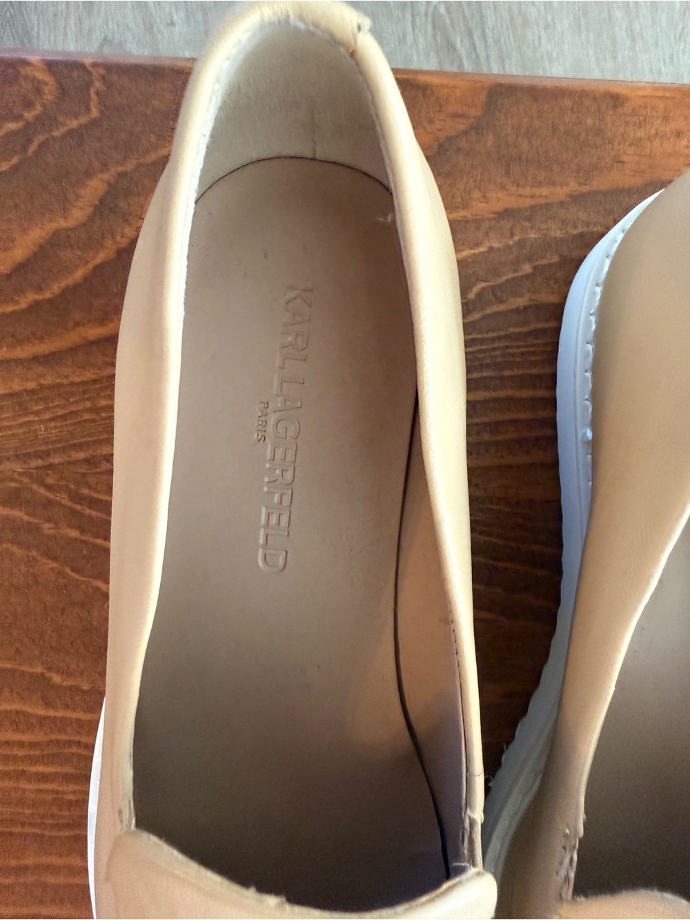Karl Lagerfeld Paris | Caralee Slip-On Loafers | Beige/Black | 7 - Picture 6 of 10